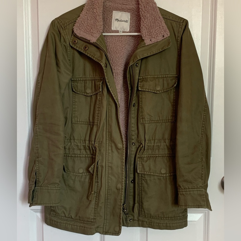 Madewell Utility Jacket with Faux Shearling Size XS EUC
